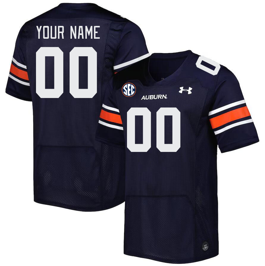 Custom Auburn Tigers Name And Number College Football Jerseys Stitched-Navy - Click Image to Close